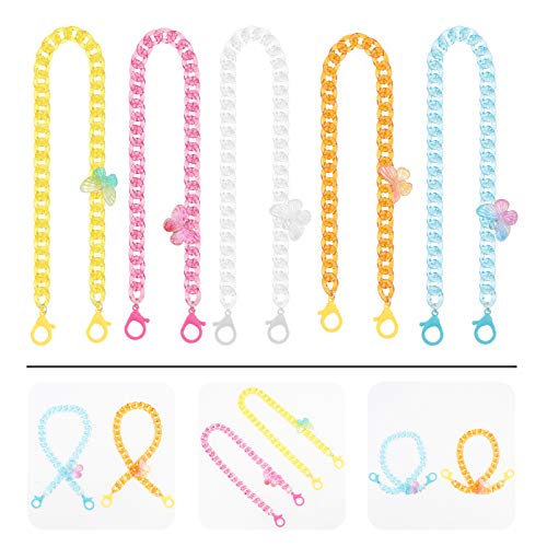 ABOOFAN 5 Peças de Cordão de Proteção de Boca Infantil Cordão de Acrílico Correntes de Óculos para R