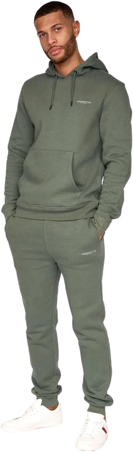 full tracksuit Hooded Fleece Sweatshirt Zip Up Hoodie Jacket Sweatpants Joggers by Jeanbase