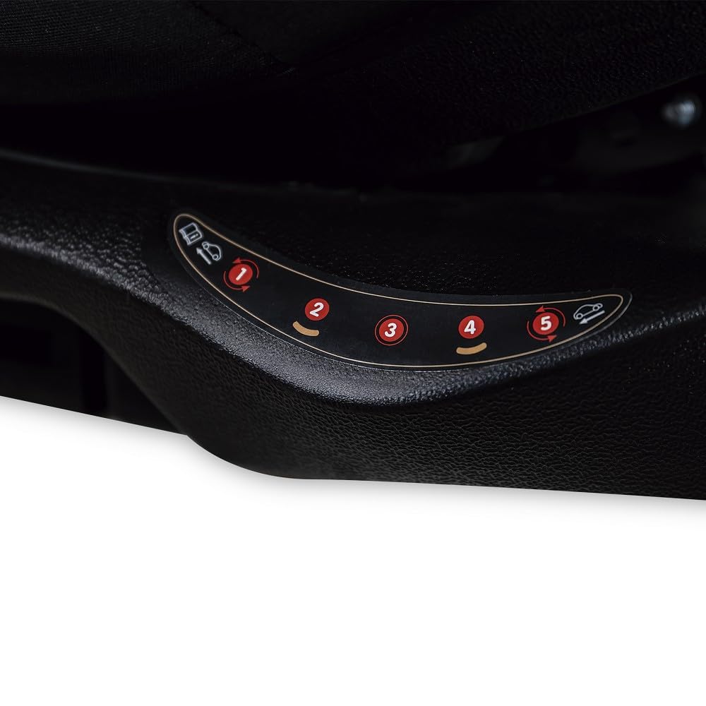 Interbaby Silla Coche Bebé PAX i-Size ISOFIX 360° Grupo 0+1+2+3 (Negro) | Silla auto giratoria 360 reclinable 40-150 cm, reductor recién nacido, protección lateral SPS, pata de apoyo