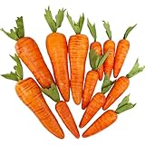 Winlyn 12 Pcs Easter Artificial Carrots Decorative Orange Foam Carrots Lifelike...