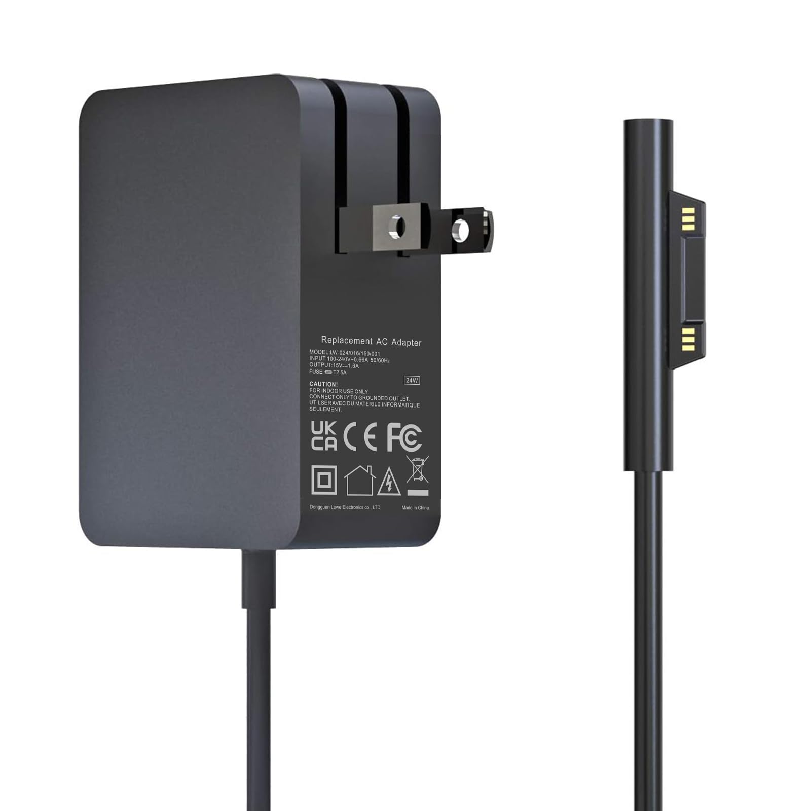 Surface 24W 15V 1.6A Go Charger, Power Supply Adapter Compatible with Microsoft Surface Go/Go 2/Go 3/Surface Pro 4 Core m3/Surface Pro 3 Core m3 AC Power Adapter