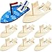 Voilier en Bois de Bricolage,8 Pièces Bateau de Jouet en Bois de Bricolage pour Enfants,Bateau de Miniatures en Bois 3D,Modèles de Bateaux à Voile,Utilisé pour le Bricolage,le Divertissement Aquatique