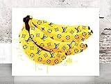 Yellow Dripping LV Bannana Fashion Wall Art Print Poster - Urban Pop Art, French, Vintage, Art Deco 650