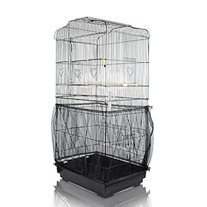 Asocea Netafdekking voor vogelkooi, extra groot, nylon beschermingsnet, verstelbare omtrek van max. 300 cm, breedte 40…