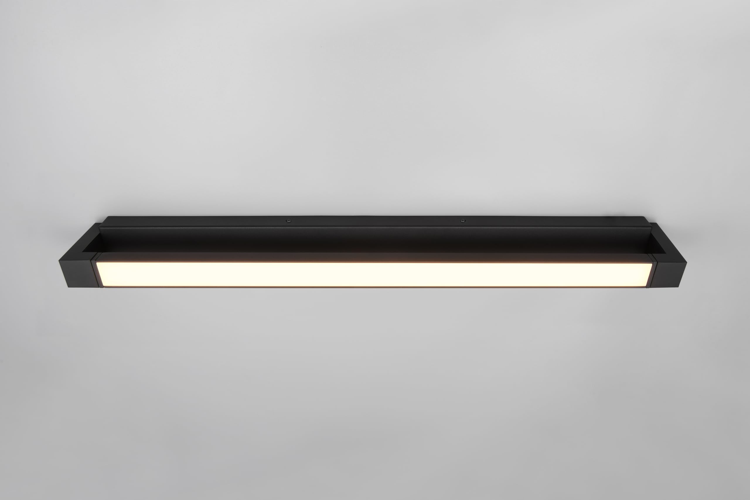 Trio Leuchten LED Badezimmer Wandleuchte Fabrizio 284779132, Aluminium Schwarz matt, 15.5 Watt LED, Lichtfarbe einstellbar, dimmbar