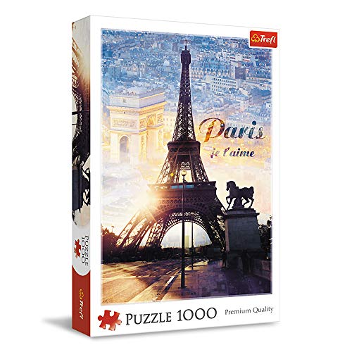Trefl, Puzzles, París al Amanecer, de 1000 Piezas, Francia, Capitales Europeas, Vista a la Torre...