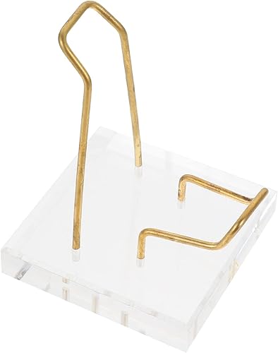 ULTNICE Caballete de exhibición de brazo de metal ajustable con base acrílica, soportes de caballete pequeños coleccionables para exhibir geodas de