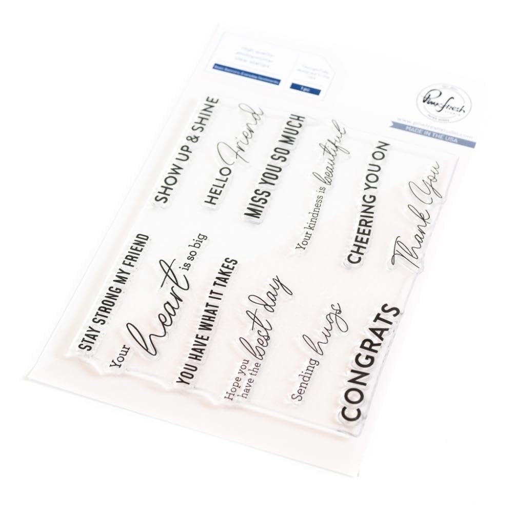 Pinkfresh Studio Clear Stamp Set 4"X6"-Basic Banners: Everyday