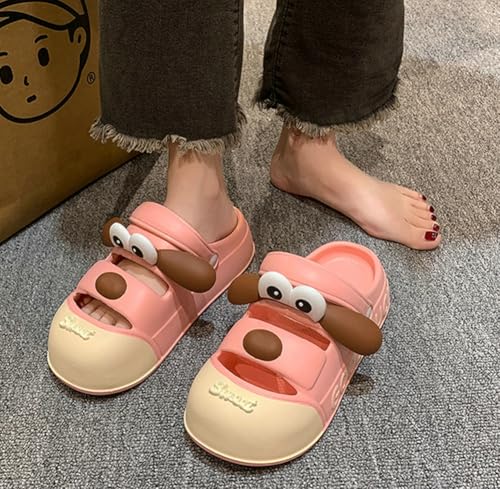 Women’s Cute Cartoon Dog Platform Clogs Non Slip EVA Outdoor Beach Pool Slide Summer Sandals Home Slippers Garden Shoes2