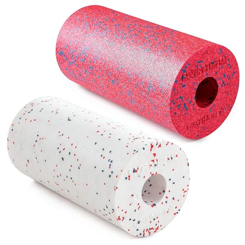 Sport-Thieme Faszienrolle | Kleine Massagerolle, Faszien-Rolle in Mittelhart o. Weich | Für Rücken, Nacken, Beine, Schulter, Wirbelsäule, Füße | ø 15 cm | L: 30 cm | Weiß o. Rot