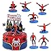 NA Torta Spiderman Decorazioni,Uomo Ragno Cupcake Toppers,Torta Spiderman Decorazioni Supereroe Mini Giocattoli per la Decorazione di Torte Cartoni Animati Decorazioni Bambini Festa di Compleanno