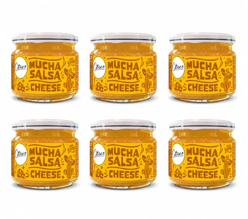 Salsa per Nachos 6 Vasetti da 220g Variante Tex Mex Piccante o Cheese Cremosa al Formaggio Condimento Snack Aperitivo Cucina Messicana Gourmet Pronta all’Uso (6 x 220g Salsa Cheese)