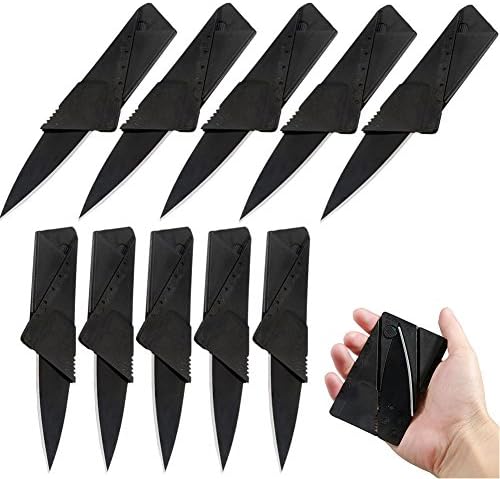 YGSell Credit Card Knives Folding Wallet Thin Pocket Survival Micro Knife USA Lot 10
