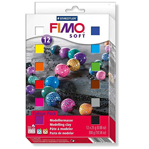 Preisvergleich Produktbild Staedtler© Modelliermasse FIMO© soft Materialpackung, Kunststoff, 10 x
