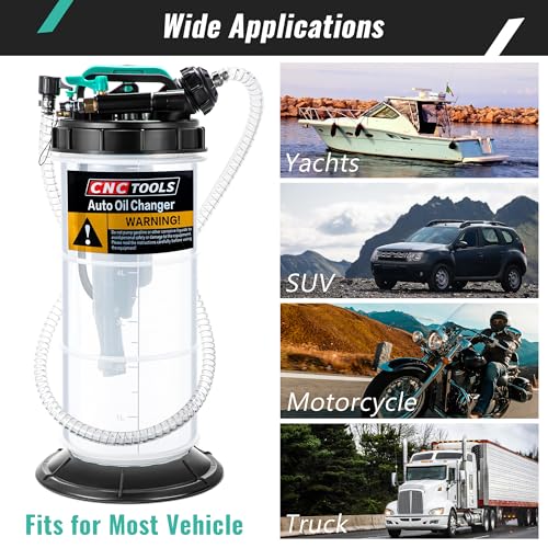 Image of Estune 5.3L /1.4 Gallon Fluid Extractor Pump with 5 Pcs Brake Bleeding Hose | Pneumatic & Manual Modes, Cleaner Oil Changes, Leak-Resistant Seals, Multi-Fluid Use, Garage & Workshop Use, Cars /SUVs /RVs