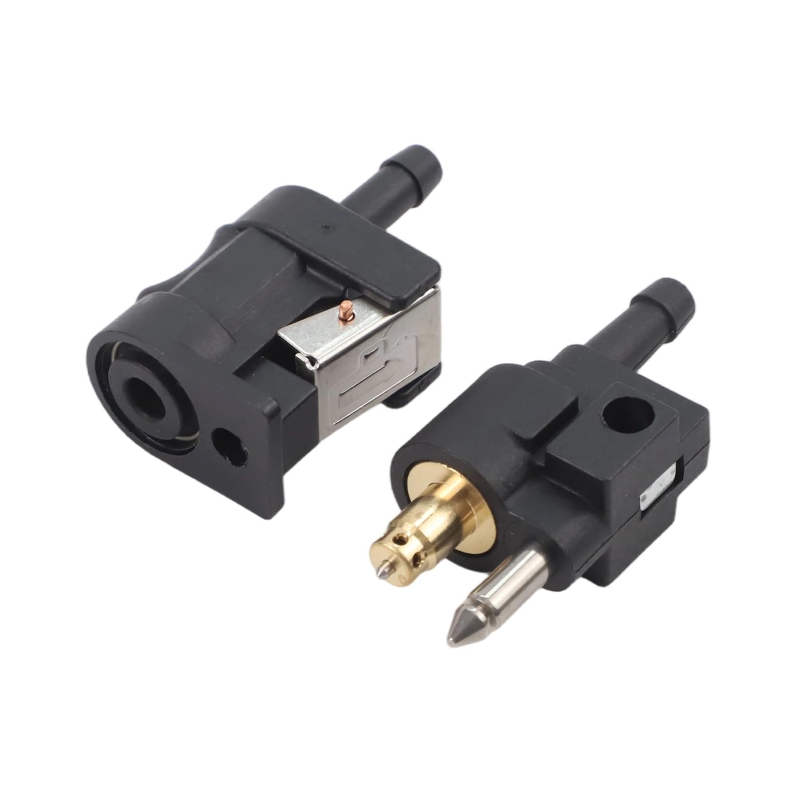 FACAIIO Fuel Line Connector Male and Female for Outboard Engine 6mm 1/4 Inch Tank Side Replacement Fits Part 6Y1-24305-06-00 Black Plastic Kit