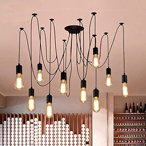 Oursun Araña luces de iluminación pendiente de la lám de techo, 10 cabezas Cover