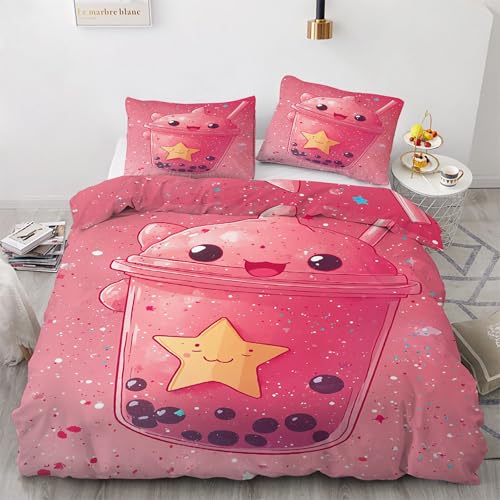Housse de couette 240x260 fermeture éclair motif mignon espace - 2