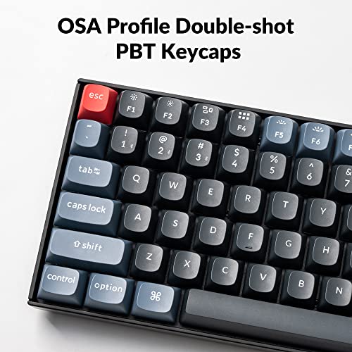 Image of Keychron K2 Pro Wireless Mechanical Keyboard, 75% Compact QMK /VIA Custom Keyboard, Bluetooth 5.1 /USB-C Wired, White Backlit, PBT Keycaps, K Pro Brown Switch for Mac Windows Linux