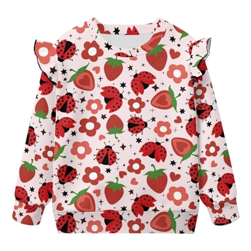 Toddler Girl Crewneck Sweatshirt Soft Pullover Sweatshirts Long Sleeve Tops Outfit Kids Clothes Graphic Sweaters4