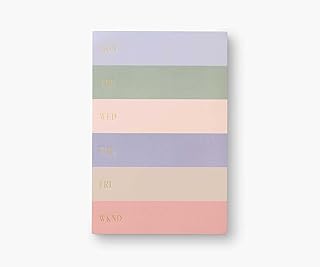 RIFLE PAPER CO. Large Weekly Memo Notepad 65 Tear-Off Pages, Manage Important Tasks, Jot Down a To-Do List, or Leave a Sweet Message with our Illustrated Notepads (9" L x 6" W), Muted Color Block