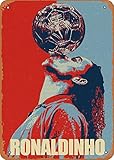 Ysirseu Ronaldinho Metal Tin Sign 8 x 12 in Sport Hopestyle Vintage Poster Man Cave Decorative, 8inch*12inch