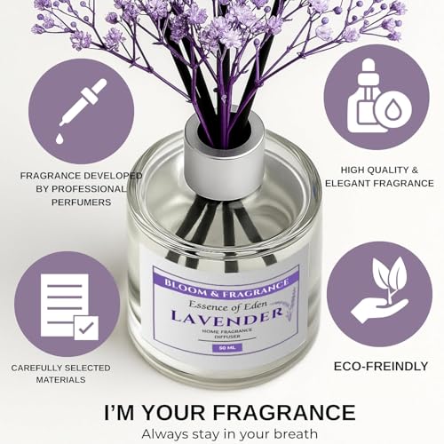 Reed Diffuser Aceite Aromático 50ml con 6 Varillas miniatura 3