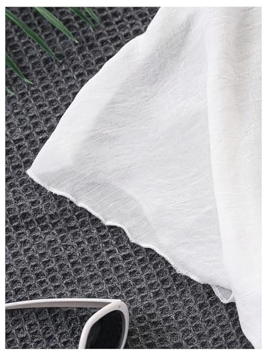 SHENHE Girl's Swimsuit Coverups Chiffon Short Sleeve Beach Dress Bathing Suit Cover Up3