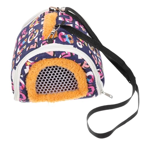 HOLIDYOYO Animal Carrier Bag Portable Hamster Travel Pouch with Breathable Mesh for Hamsters Gerbils Guinea Pigs and More Convenient Zipper Design for Outdoor Adventures