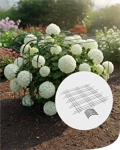 bellissa – Rankhilfe-Set Andybelle – 3 Rankgitter je 73x70cm inkl. 6 Verbinder – Modulare Pflanzenstütze aus Metall-Spalier für Kletterpflanzen, Gemüse & Blumen