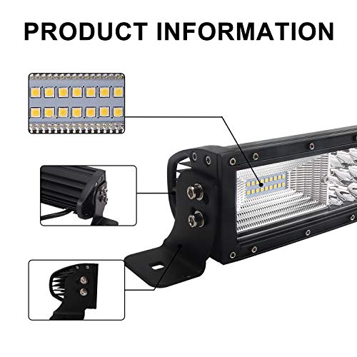 Led Light Bar, Northpole Light Tri-Row 50 Inch 648W Curved Led Light Bar Spot-Flood Combo Jeep Off-Road Lights Driving Fog Lights With Mounting Bracket For Off Road, Truck, Car, Atv, Suv, Jeep #TOP3