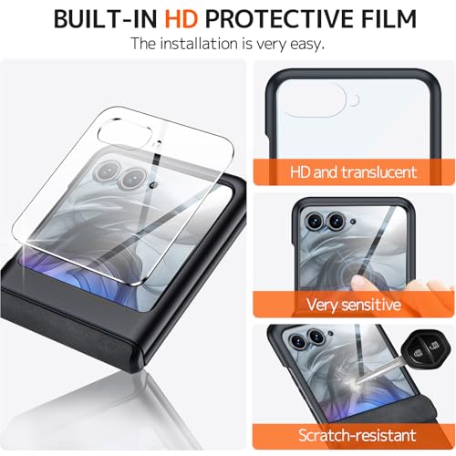 Coque Motorola Razr 50 antichoc mince protection charnière et vitre écran incluse
