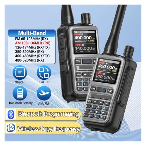 Walkie Talkie con programación Bluetooth multibanda y copia inalámbrica 4