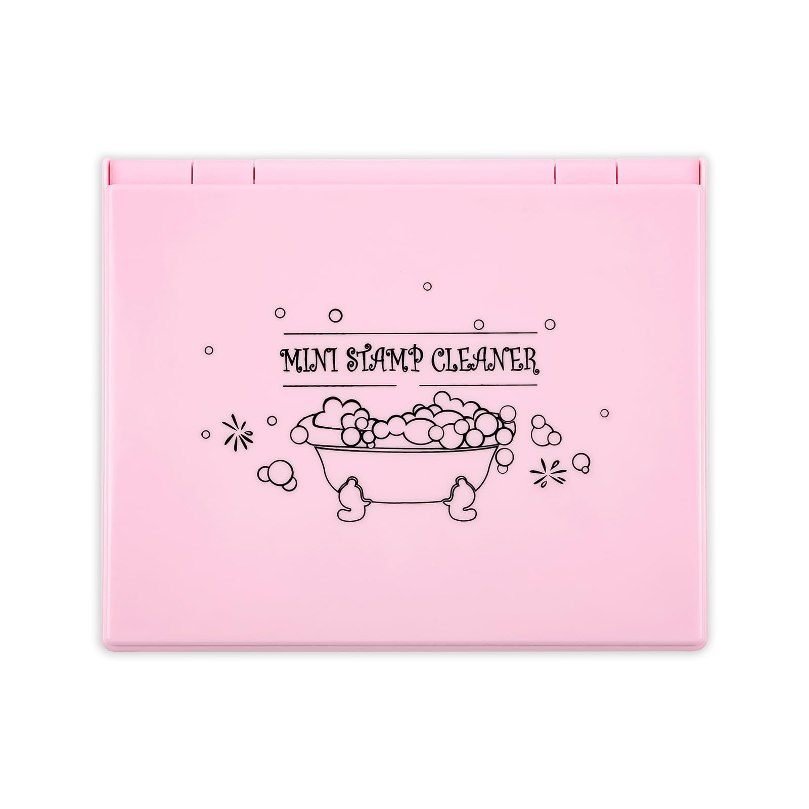 Stempelreinigungstablett für Scrapbooking & Basteln, Stempelschrubber Pad zur Reinigung von Klar-, Gummi-, Haft- und Schaumstoffstempeln, doppelseitiges Reinigungssystem mit synthetischen Borsten