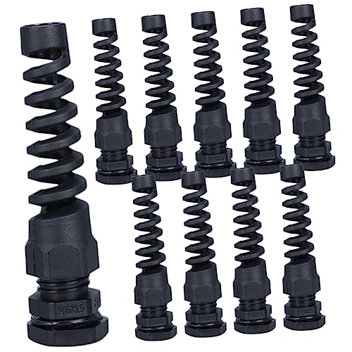 CIYODO Djustable Range Strain Relief Cable Protectors 10pcs Plastic Cable Gland Joints Waterproof Power Cord Strain Relief Connectors