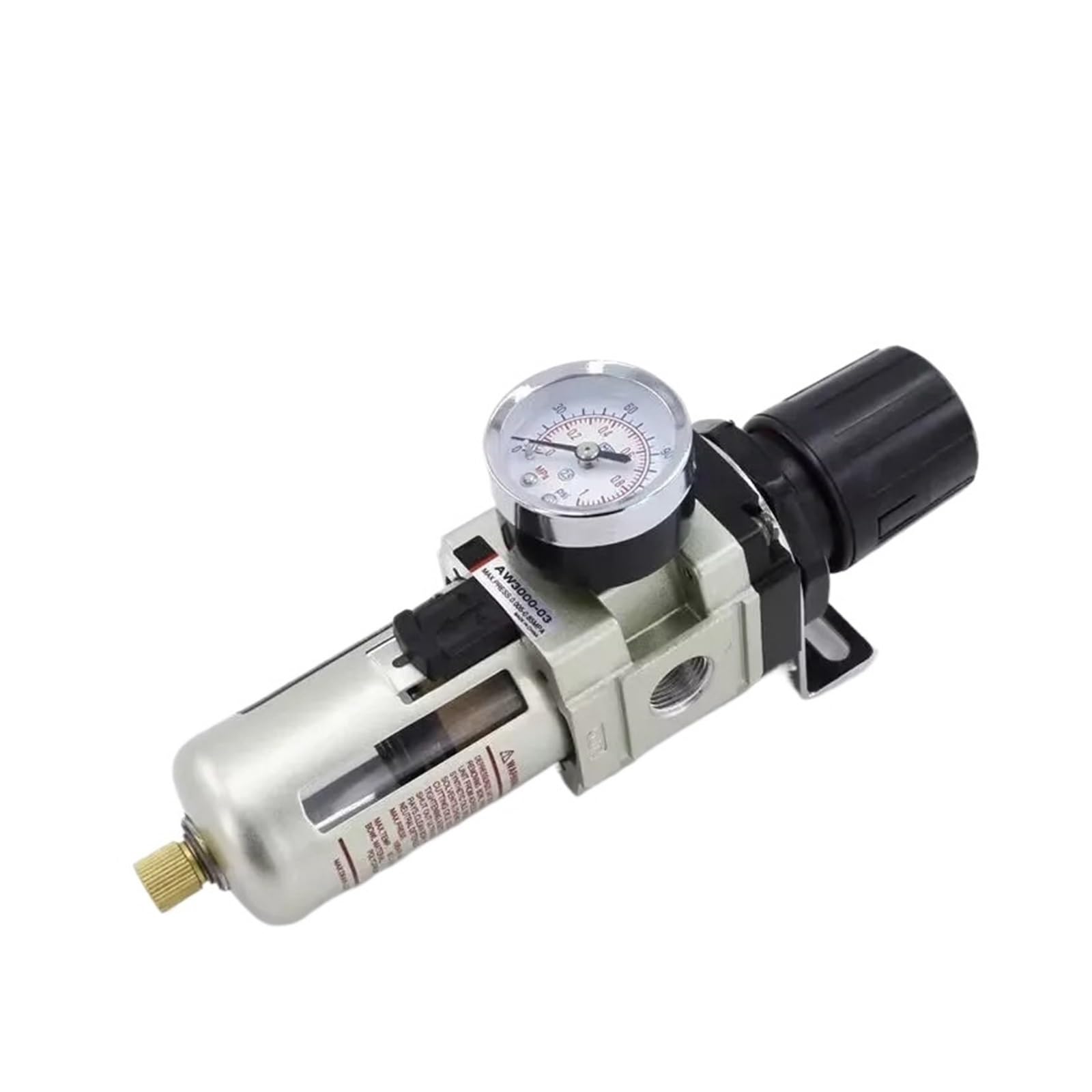 AW2000-02 AW3000-03 AW4000-04 Filtro separatore aria-acqua regolatore di pressione pneumatica compressore (AW2000-02 rame, manuale)