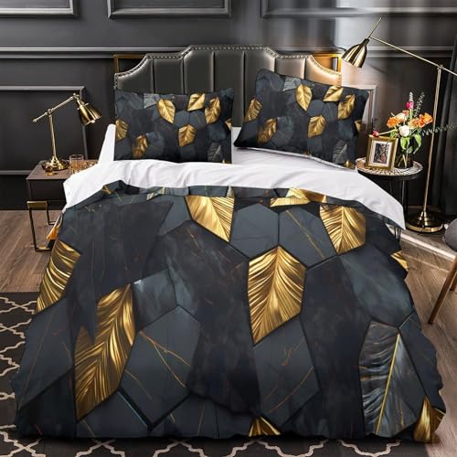 Housse de Couette Résistante et Douceur Numérique Parure de Lit King Size