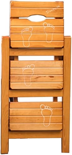 Banquinho de degrau de madeira, banquinho de degrau dobrável, escada de 3 degraus cadeira alta assen