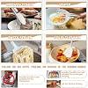 Umite Chef Silicone Kitchen Utensil Set, 34PCS Heat Resistant Kitchen Gadgets and Tools With Grater, Cream White Wood Handles for Nonstick Cookware #3