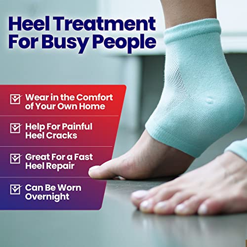 Moisturizing Socks For Cracked Heel Repair - Dry Heels Treatment For Rough Feet, Toeless Aloe Lotion Moisturizer Silicone Gel Lined Moisture Spa Heel Socks Pedicure Foot Care For Women Men Fits Most #TOP5