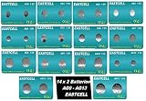 Set AG0-AG13 14 Blistercard a 2 Batterien je AG 0,1,2,3,4,5,6,7,8,9,10,11,12,13 EINWEG EASTCELL