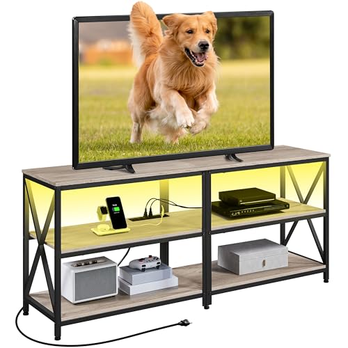 Yaheetech TV Stand with Power Outlet