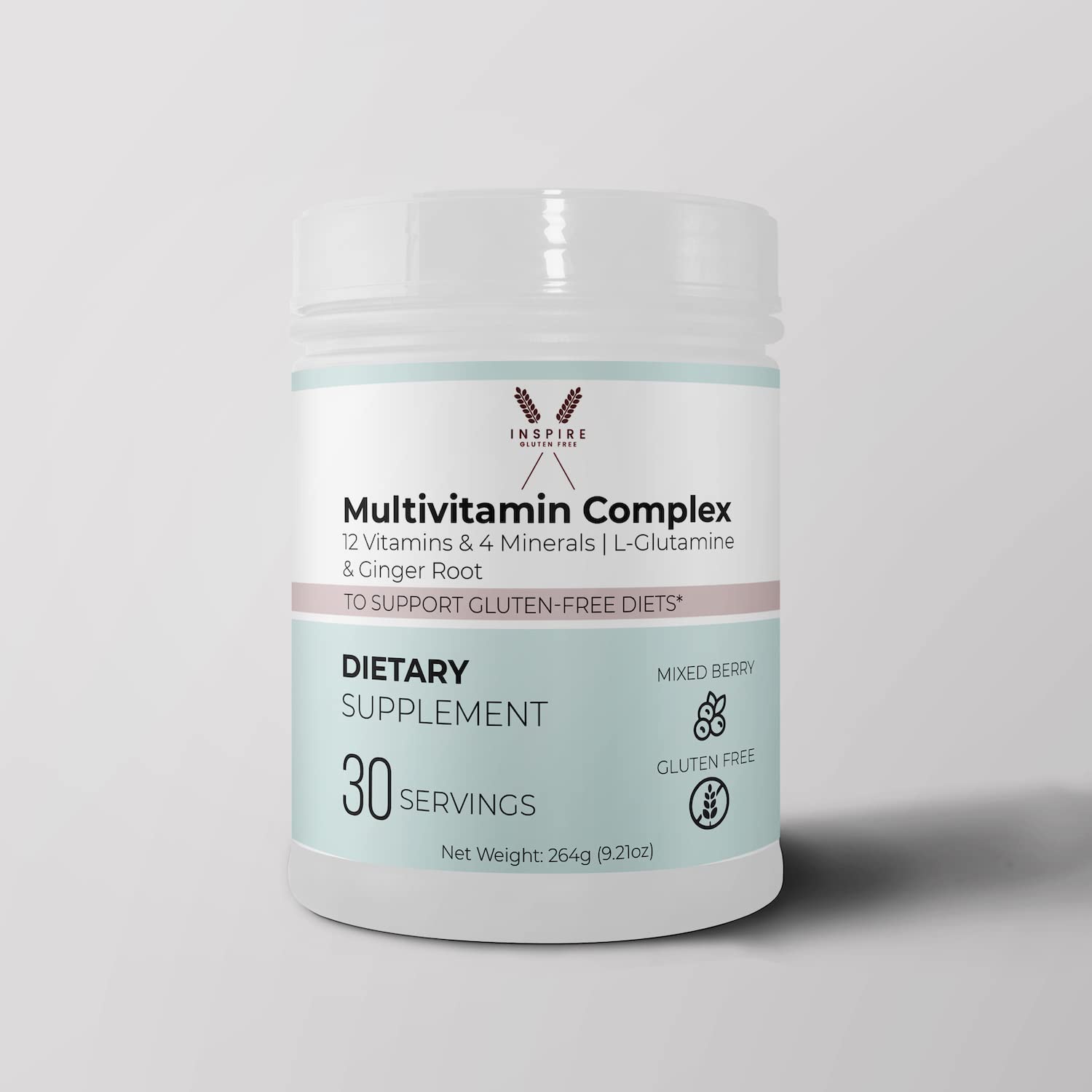 Amazon.com: Inspire Gluten Free - multivitamin Powder, Celiac Supplement,  Gluten Free Vitamins and Minerals - Immune Support zinc biotin b6 b2 niacin  Calcium Natural Iodine kelp : Health & Household
