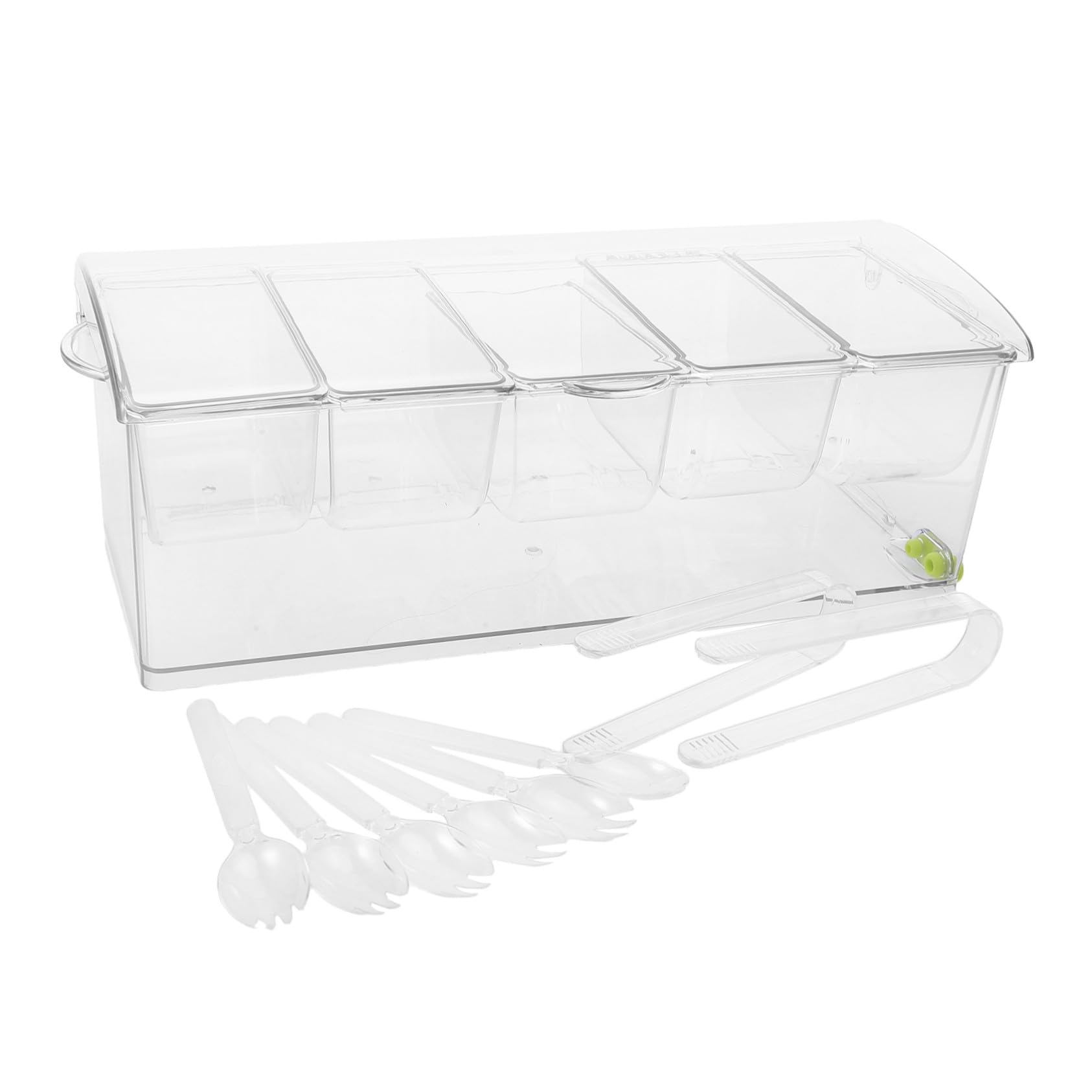 TOYANDONA Vassoio Per Guarnizioni Da Bar Con Coperchio Vassoio Per Servire Condimenti Refrigerati Con Coperchio