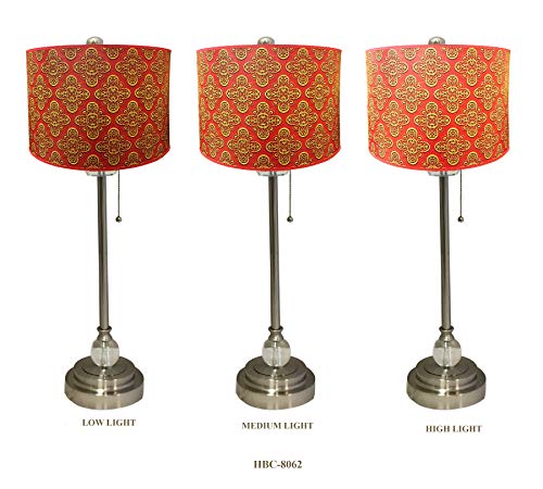 Image of Royal Designs, Inc. Trendy Decorative Handmade Lamp Shade, Made in USA, 10in, HBC-8062-10-2, Guilded Flower - 2 Pk