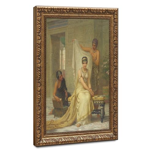 Toile Queen Esther Edwin Long 1878 grand tableau suspendu pour masquer un mur vide de salon