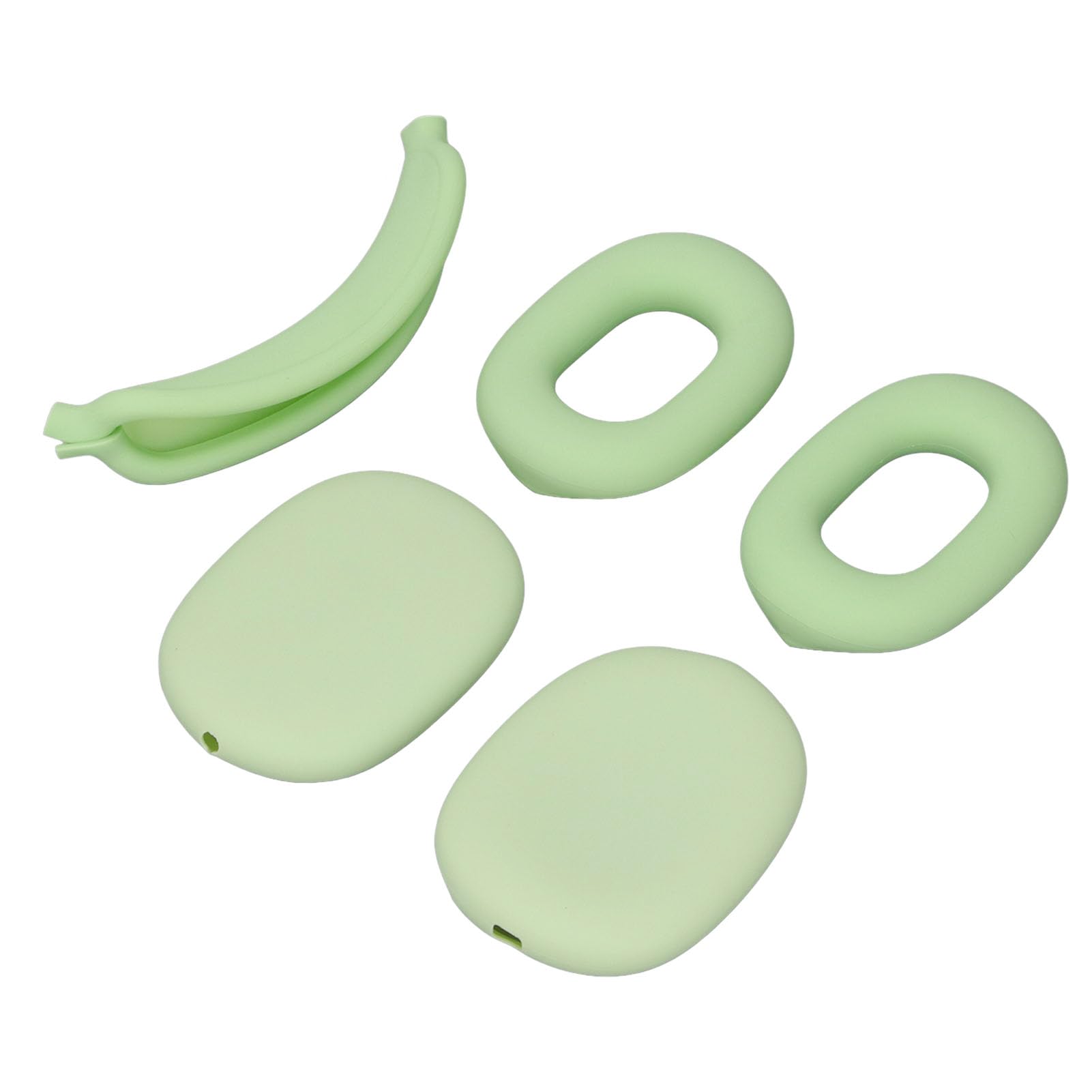 Custodia rigida per cuffie con copriauricolari in silicone, borsa da viaggio in EVA per auricolari, custodia protettiva 3-in-1 per cuffie USB-C con supporto per attivazione e (Verde)