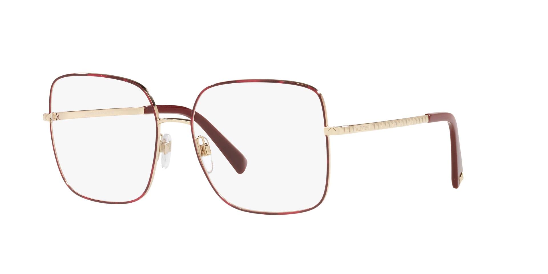 ValentinoVA1024-3068 Eyeglass Frame RED HAVANA/LIGHT GOLD w/DEMO LENS 54mm, Red Havana/Light Gold