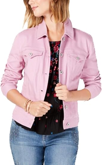 amazon pink denim jacket