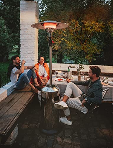 Enders® Elegance Eco Green 6 kW silber,Terrassenstrahler, Gas-Heizstrahler, Heizpilz mit Leistungsregulierung 4-6 kW, Eco Green-Brenner, Transporträder, Umkippsicherung #9351 – Bild 3